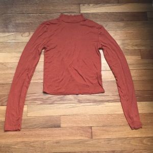 Crop tight turtle neck shirt, forever 21